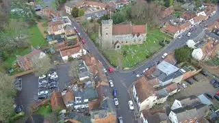 Yuneec Typhoon H flying over Welwyn Village