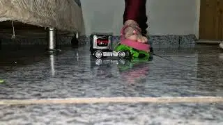 Girl In Sandals Crush Toy Truck and Cars