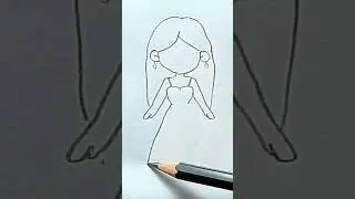 How To Drawing Doll !! Like And Subscribe | Draw DolI Drawing | Beautiful Doll Drawing | #shorts