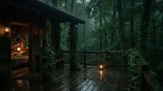 Endless Calm | Rain Piano for Sleep | Cozy Cabin Porch | No More Anxiety 🌌