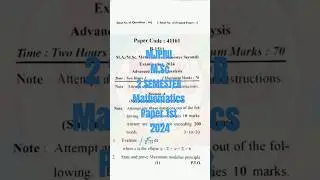 MJPRU M.Sc 2 semester mathematics pepar 1th question paper 2024 #mjpruletestupdate #mjpruexam