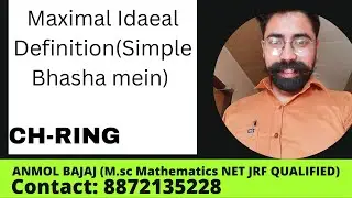 R/M is Field iff M is maximal ideal(Imp Theorem)