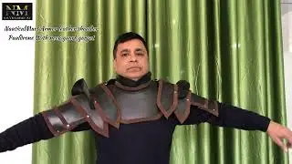 Medieval Leather Shoulder Armor Gorget Wearable Larp Costume