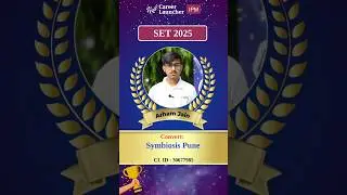 Shortlisted: Symbiosis Pune | Arham Jain | CL Mock Tests & Mentors IPM 2025| Career Launcher IPM BBA