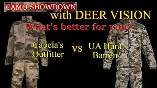 Who is the best? Cabela's Outfitter Vs. UA Hunt Barren on 12 Backgrounds in Human and Deer Vision.