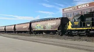 A Kansas & Oklahoma RR transfer is passing Union Station in Wichita, KS at 10:40am, January 9, 2026.
