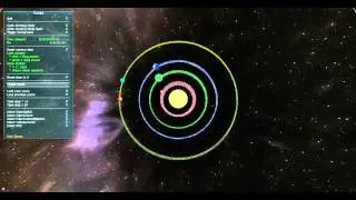 DigiPen PHY 500: Solar system simulation, semi-implicit Euler-Cromer integrator