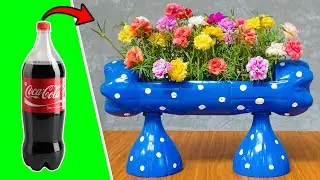 Beautiful flower basket ideas from plastic bottles With Portulaca grandiflora
