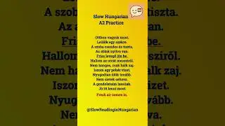 Slow Hungarian &ndash; A2 Practice  -  003  #hungarian #learnhungarian #hungarianA2