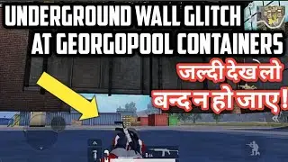Secret Glitch at Georgopool containers | Pubg Mobile | Hindi