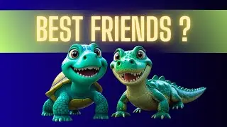 best friends ? turtle and crocodile story #kidsvideo #animals #anime #kids #youtube #kids