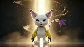 Gatomon &rarr; Angewomon. 😺🪽 When Digimon Digivolution hits REALITY🤯 #Digimon #Gatomon #Angewomon #short