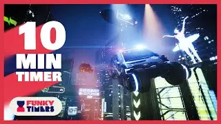 Cyberpunk Inspired 10 Minute Countdown Timer | Sci Fi Ambience For work, Study and Relaxation | 4K