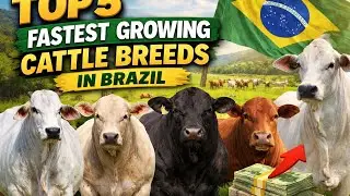 Top 5 Fastest Growing Cattle Breeds in Brazil | Beef Production #animals #livestockfarming 