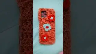 woolen phone cover DIY🧶#crochethook #crochet #crocheting #wool #design #ytshorts #trending #shorts