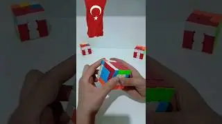 I Drew the Turkish Flag with Rubik&rsquo;s Cubes &ndash; The Result Is INSANE! 😍🇹🇷#shorts#art#rubikscube#flags