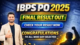 IBPS PO 2025 Final Result Out | Check Your Result Now | Congratulations to Selected Candidates