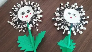 Paper cup sunflower 🌻 craft idea #bestoutofwaste #diy #youtube #craft #sunflower #schoolproject #yt 