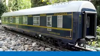 An 0 Gauge CIWL sleeper train with five different sleeping cars by Elettren and Fulgurex