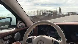 Mercedes Benz E class w213 sound isolation on highway with acoustic comfort pack.