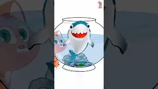 Baby Sharks Not So Scary When They're Happy #kidsvideo #babyshark #babysharkdance #kidssongs