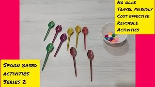 Engaging spoon based activities for kids | Reusable travel friendly and cost effective activity