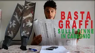 Pesca sub TUTORIAL : Come non Graffiare le pinne in Carbonio (c4 - gft - Salvimar - Cressi - Omer)