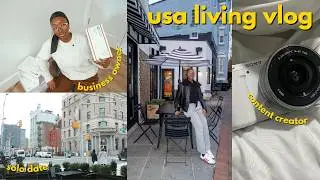 USA LIVING VLOG| solo days in my 20s | matcha date, business runs, baking etc 