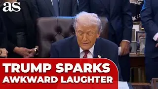 TRUMP sparks AWKWARD LAUGHTER in OVAL OFFICE with car industry jokes