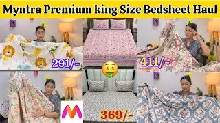 &ldquo;Huge Myntra Bedsheet Haul🌸 | Trendy & Affordable Home Decor start ₹291/-😍 #myntra #homedecor