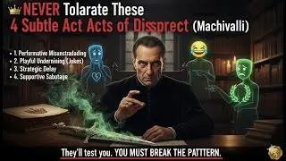 NEVER Tolerate These 4 Subtle Acts of Disrespect (Machiavelli) || Truth Lens Stories