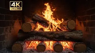 Real Fireplace 🔥 Cozy Fire Sounds | Living Room Ambience