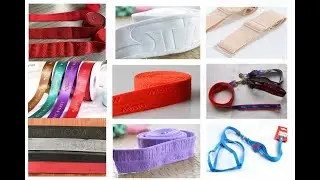 debossing embossing machine on webbing tape elastic ribbon leather fabric debosser