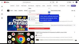 Filter YouTube Search Results by Blocking Specific Keywords