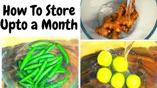 HOW TO STORE UPTO A MONTH/How tostore Lemon/GreenChillies/FreshGingerupto amonth/WithoutPreservative