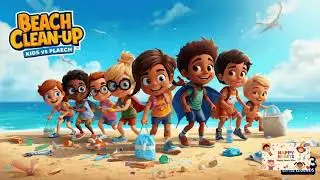 Kids vs Plastic &ndash; Beach Clean-Up Heroes! 🏖️♻️ | HappyHeartsKids