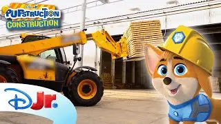 Let's Build with a Forklift with Pupstruction Construction! 🐶🏗️ | @disneyjr