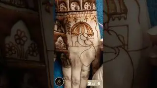 semi bridal mehndi design step by step. #mehendidesign #bridalmehndi #mehendi #mehendicourse #mehndi