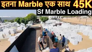 इतना Marble एक साथ! 😲 | 45,000 Sq Ft Makrana Marble Loading makrana marble Makrana Albeta Marble 
