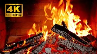 🔥 Fireplace 4K UHD | Crackling Fire Sounds | Fireplace Ambience