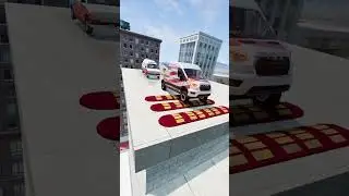 trucks and van vs Speed Bumps on building #short #beamng #beamngdrive #trucksvs