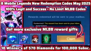 No limit Mobile Legends New Redeem Codes May 16, 2025 - Get this exclusive MLBB Redeem Codes