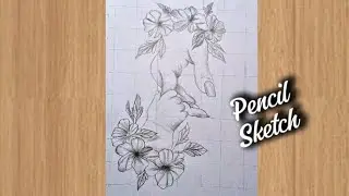 How to draw flowers with hands mother and baby//Baby holding Mother's finger drawing/