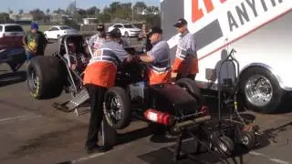 NHRA Funny Car Engine Start Up with 7000 Horsepower