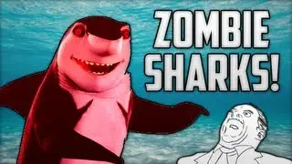 ZOMBIE SHARKS! (Shark Attack Deathmatch Funny Moments)