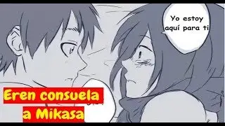 Eren consuela a Mikasa
