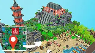 Japanese Seaside Village Timelapse - The Sandbox Game