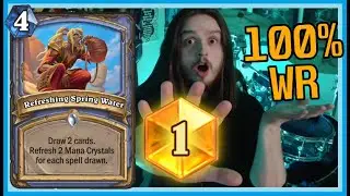 Rank 1 LEGEND APM Miracle Mage | 100% WIN RATE w/ SPRING WATER CHEATS | Hearthstone