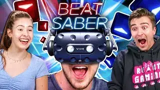 People Compete In A Beat Saber Challenge (VR180)