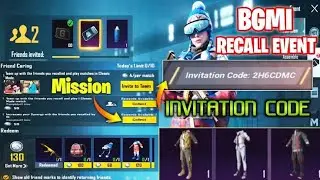 BGMI RECALL EVENT | HOW TO INVITE FREE AND GET RECALL TOKENS REDEM | BERYL SKIN AND OUTFIT FOR FREE